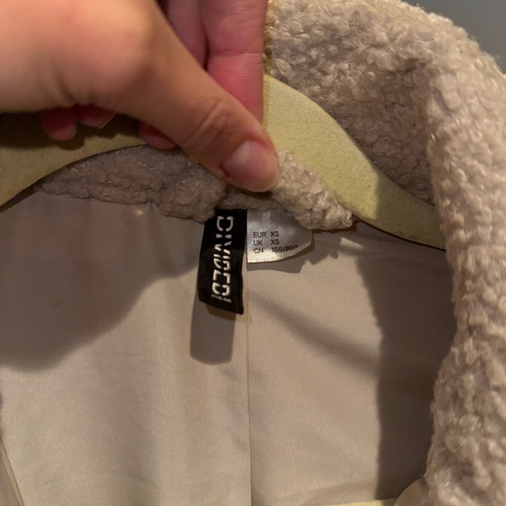 Divided Cream Teddy Jacket - Picture 3 of 3